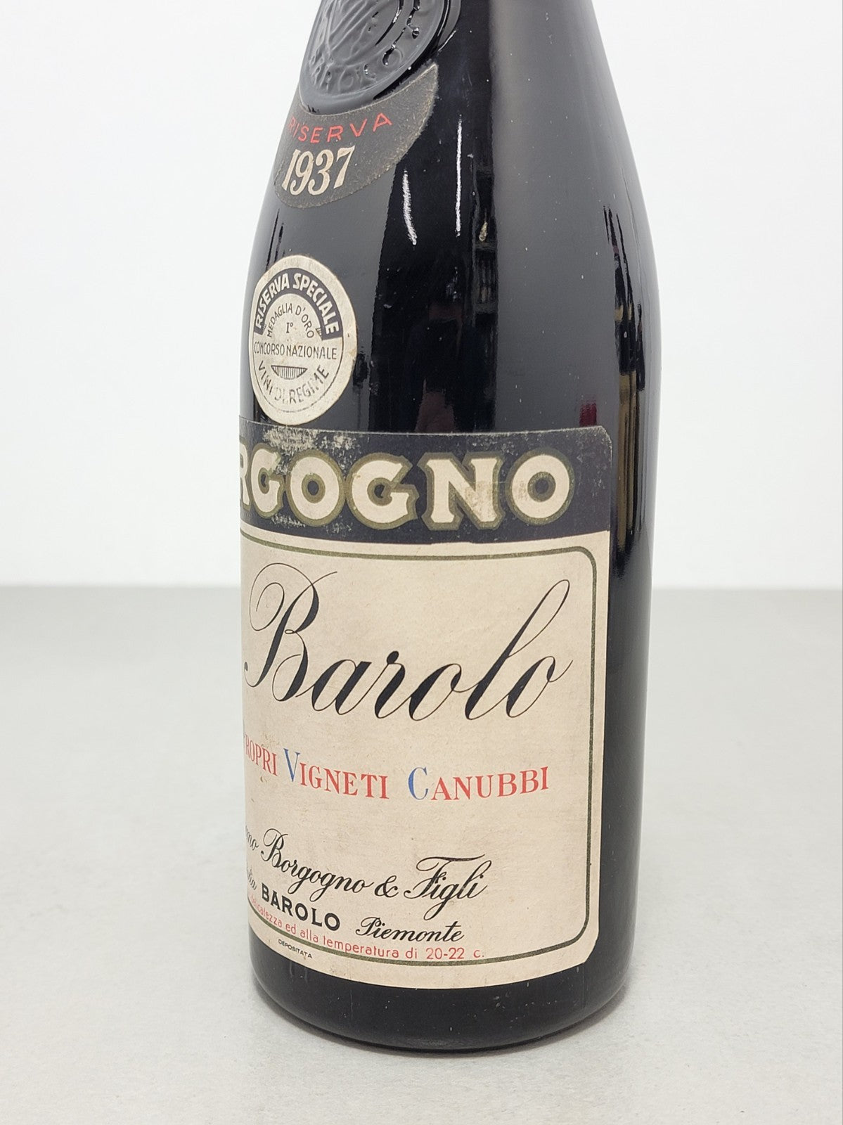 Barolo Borgogno 1937 Riserva Speciale Propri Vigneti Canubbi bott.72 cl 13.5%