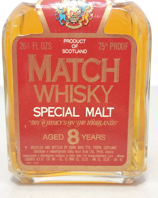 Whisky Match 8 years 1970s Special Malt 75 Proof bott.75 cl 43%