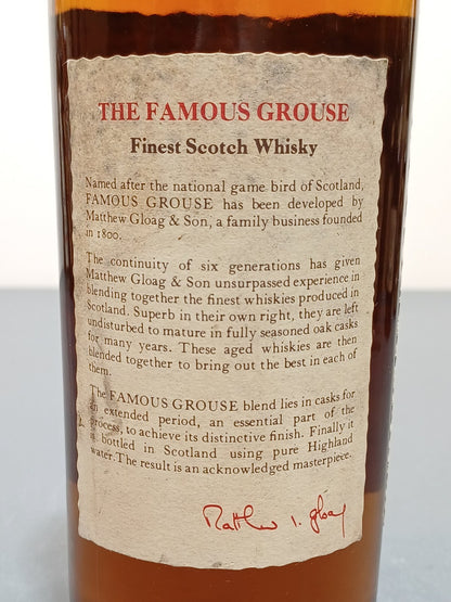 Whisky Famous Grouse Finest Scotch Whisky bott.0.75 cl anni 70