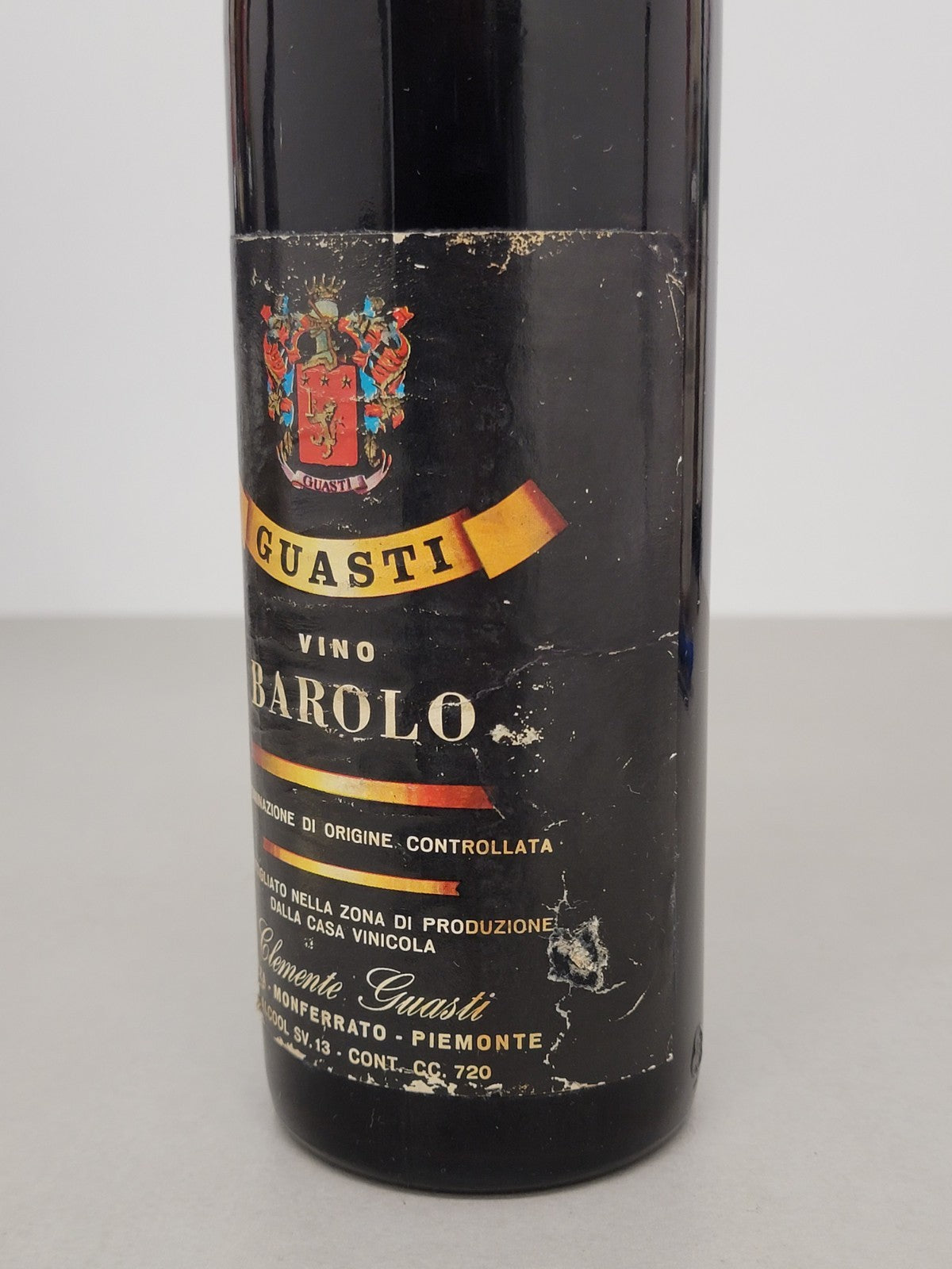 Barolo Guasti Clemente 1965 Nizza Monferrato bott.72 cl 13 %