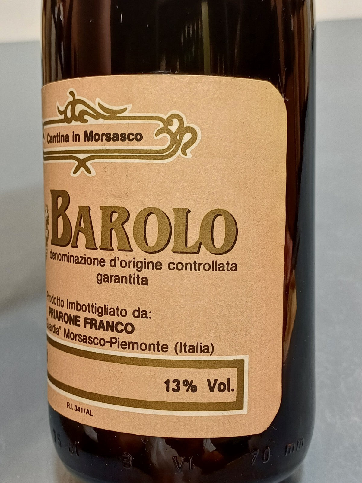 Barolo Priarone Franco 1981 Morsasco bott.75 cl 13%