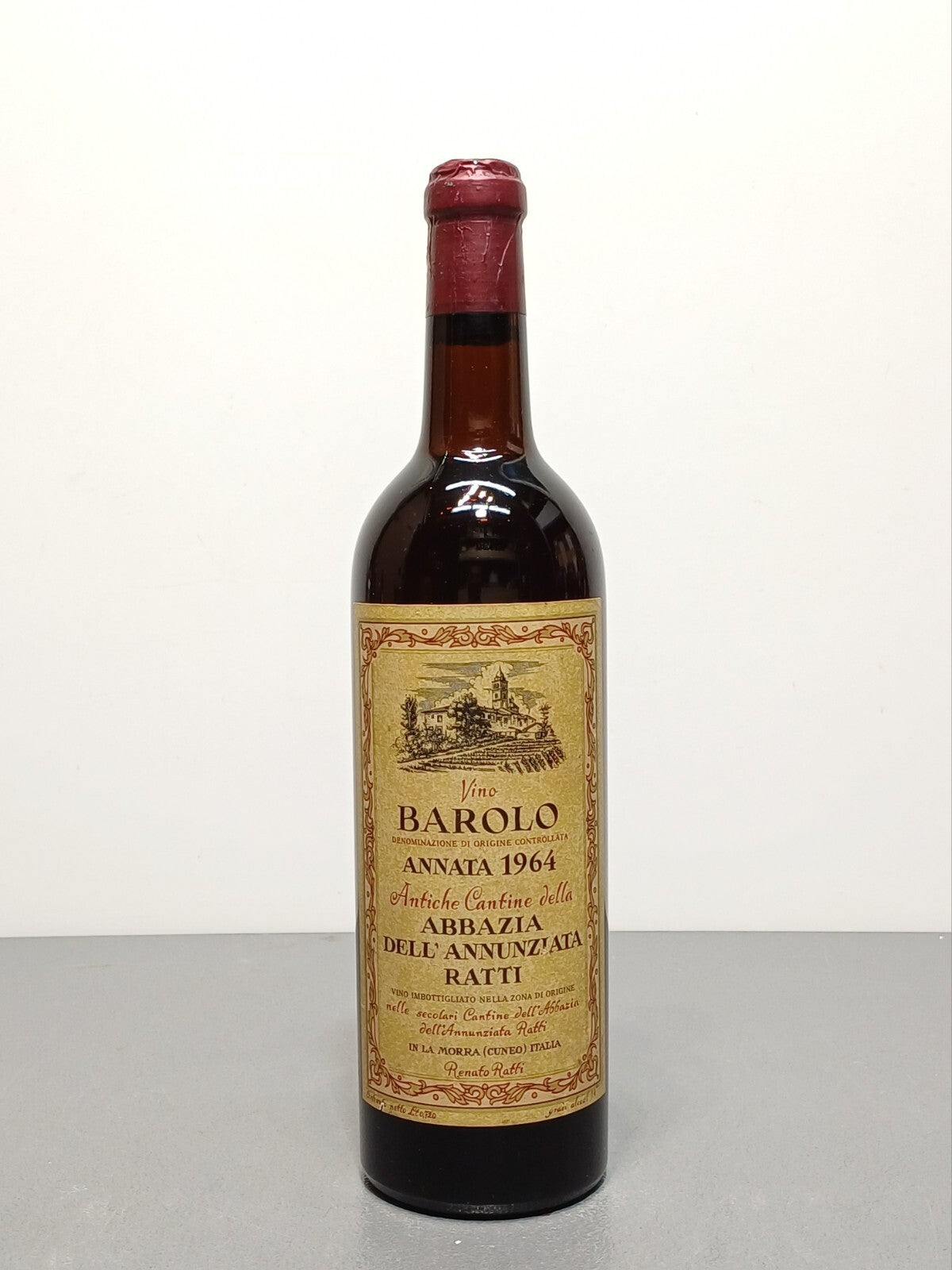 Barolo Renato Ratti 1964 Antiche Cantine Abbazia dell'Annunziata bott.72 cl