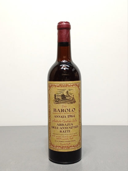 Barolo Renato Ratti 1964 Antiche Cantine Abbazia dell'Annunziata bott.72 cl
