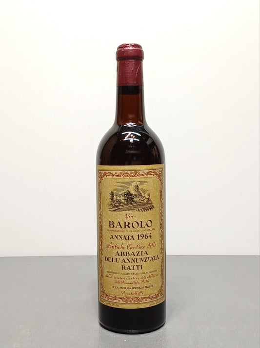 Barolo Renato Ratti 1964 Antiche Cantine Abbazia dell'Annunziata bott.72 cl