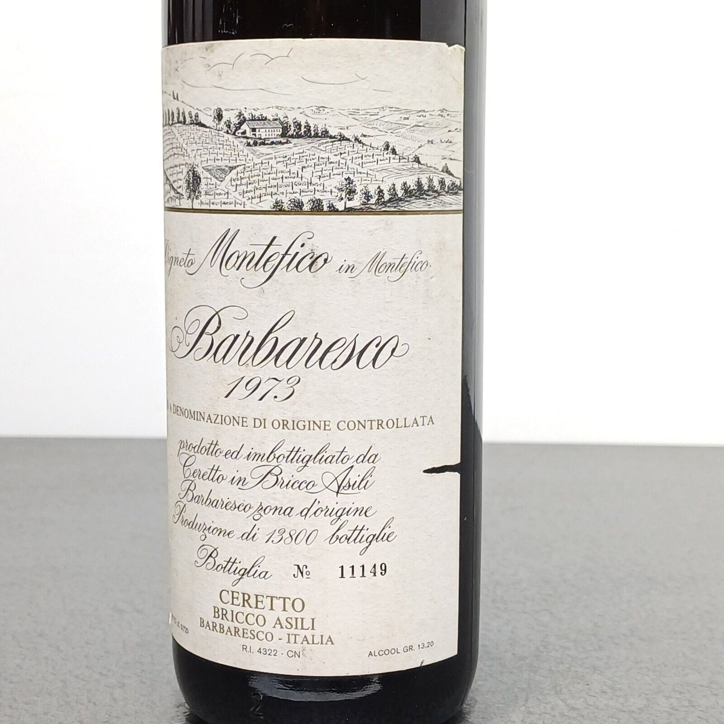 Barbaresco Ceretto 1973 in Bricco Asili Vigneto Montefico bott..72 cl_2