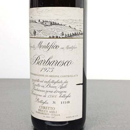 Barbaresco Ceretto 1973 in Bricco Asili Vigneto Montefico bott..72 cl_2