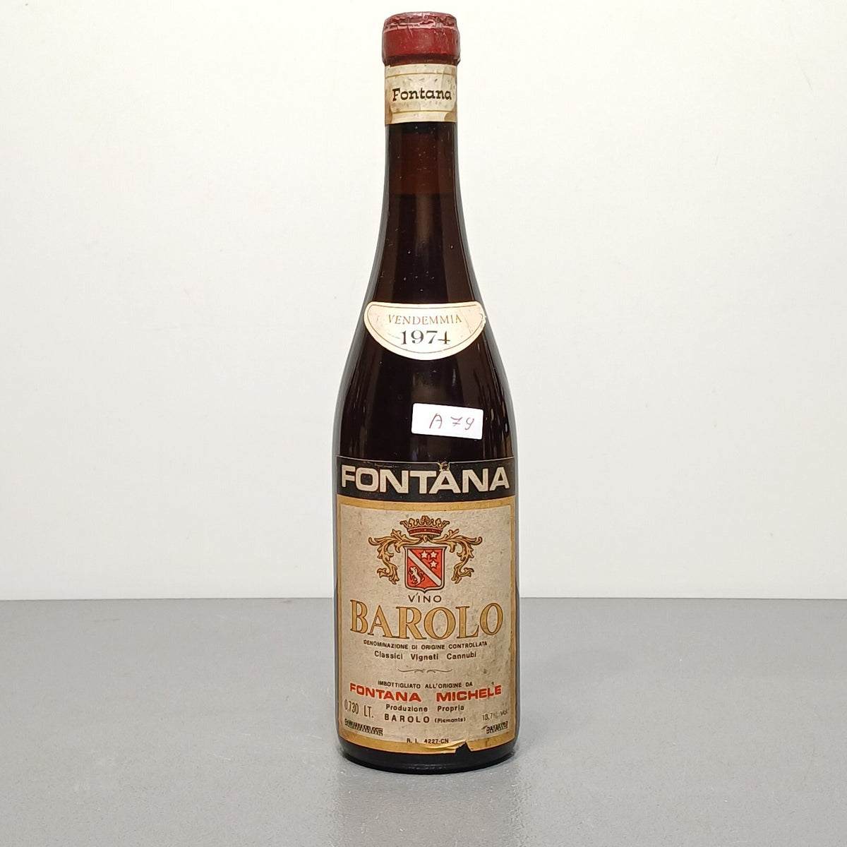 Barolo Fontana Michele 1974 Classici Vigneti Cannubi bott. 73 cl