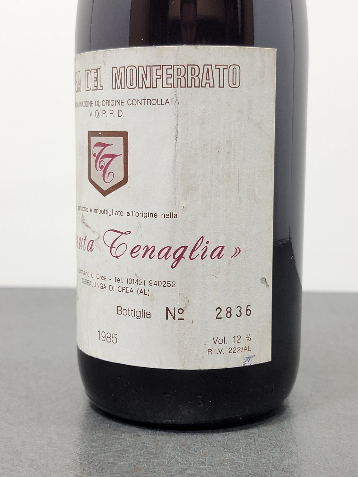 Barbera Tenuta Tenaglia 1985 Monferrato Serralunga D'alba bott. 75 cl 12%