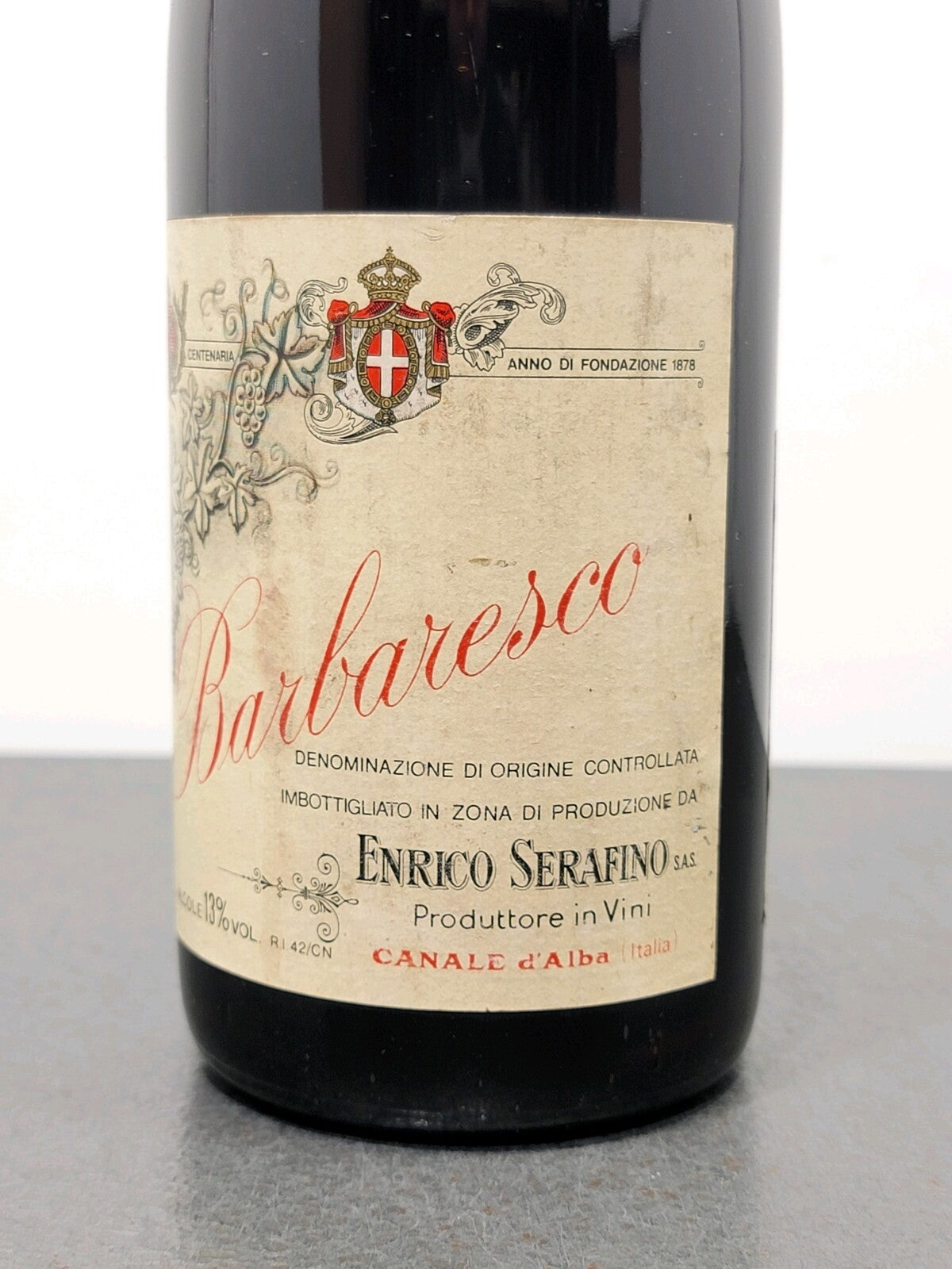 Barbaresco Serafino Enrico 1974 Canale D'alba bott.72 cl 13%
