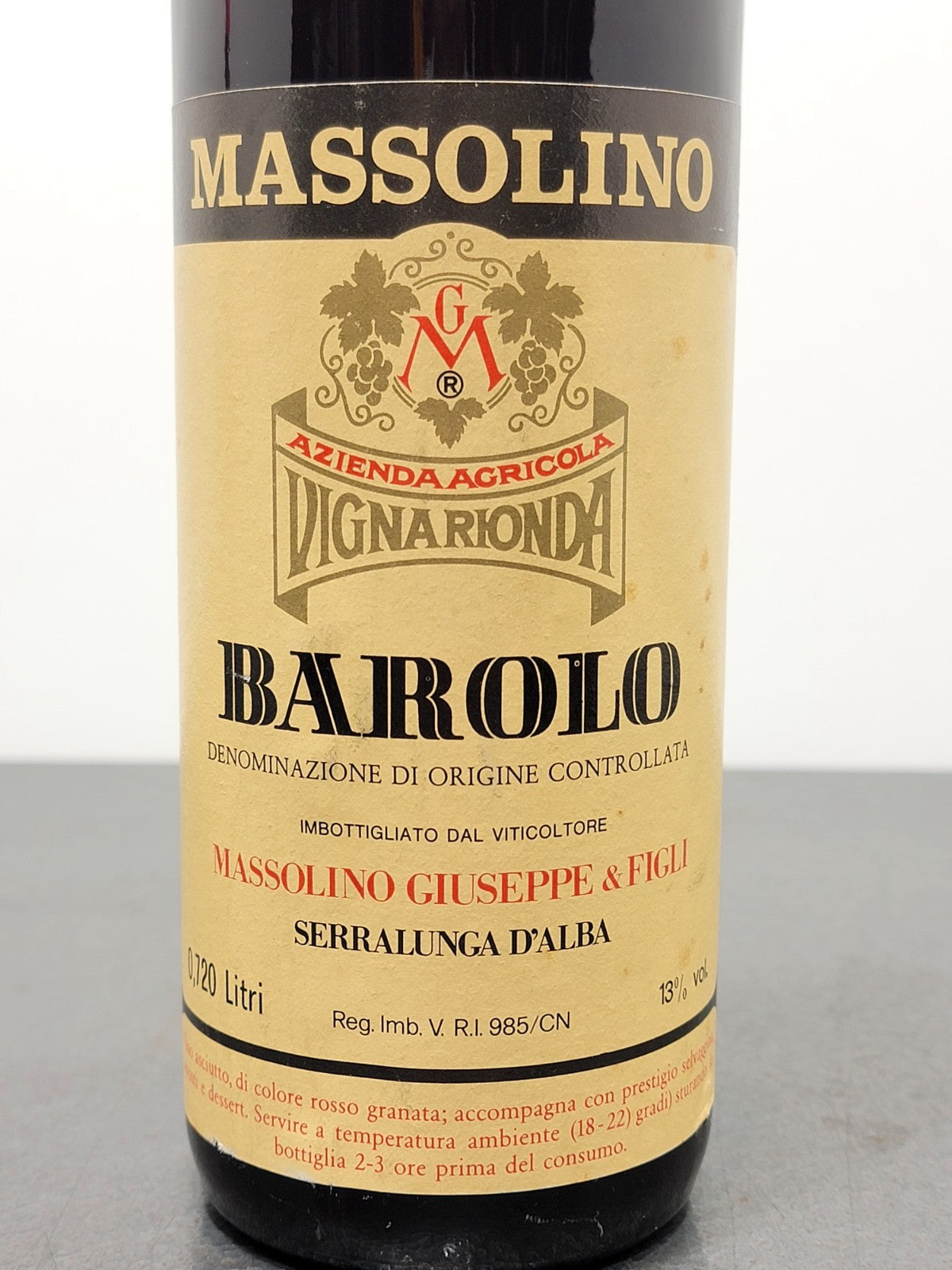 Barolo Massolino 1975 Serralunga D'alba bott.72 cl 13%