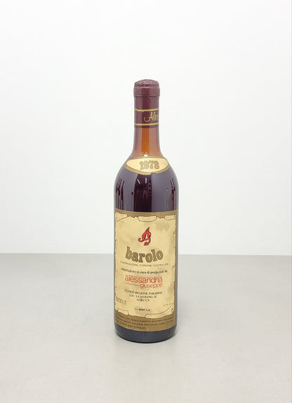 Barolo Alessandria Giuseppe 1978 Vigneti Regione Paradiso bott. 72 cl 13,5%