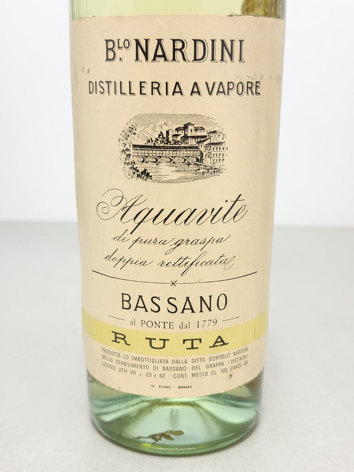 Grappa Bortolo Nardini 1979s Ruta Bassano bott. 1 litro 43%