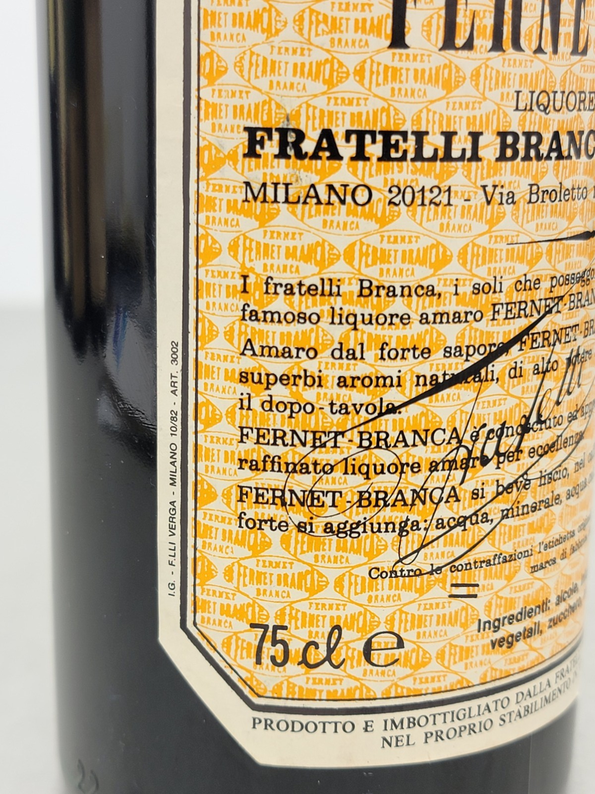 Fernet Branca 1982 bott.75 cl 45%