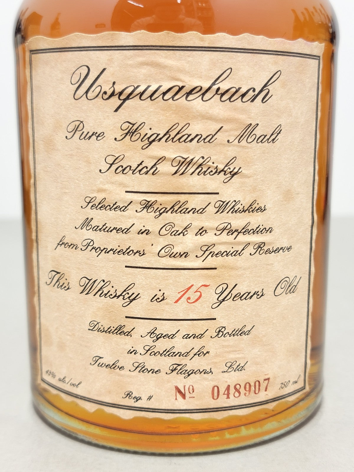 Whisky Usquaebach 15 years Old Highland Malt Scotch Whisky bott.75 cl 43%