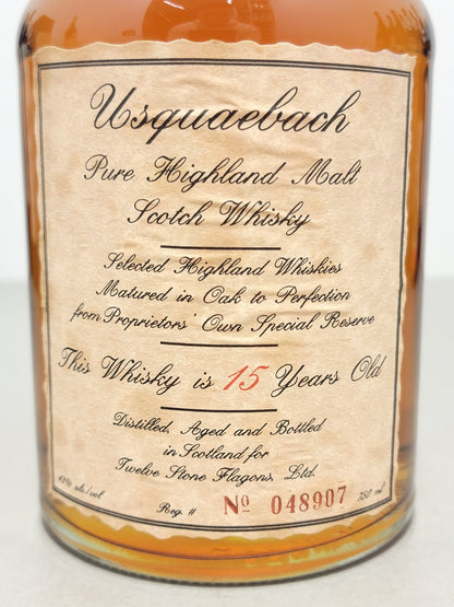 Whisky Usquaebach 15 years Old Highland Malt Scotch Whisky bott.75 cl 43%