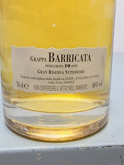 Grappa Barricata Invecchiato 10 Anni Gran Riserva, Aprilia XII raduno bott. 70 cl