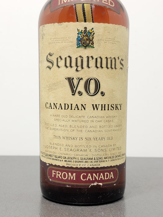 Whisky Canadian Seagram's V.O. 1974 6 Years Old bott.75 cl 40%