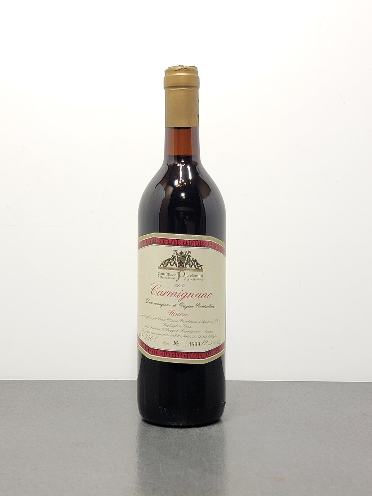 Carmignano Conte Ottavio Piccolomini 1980 Riserva bott.75 cl 12.5%