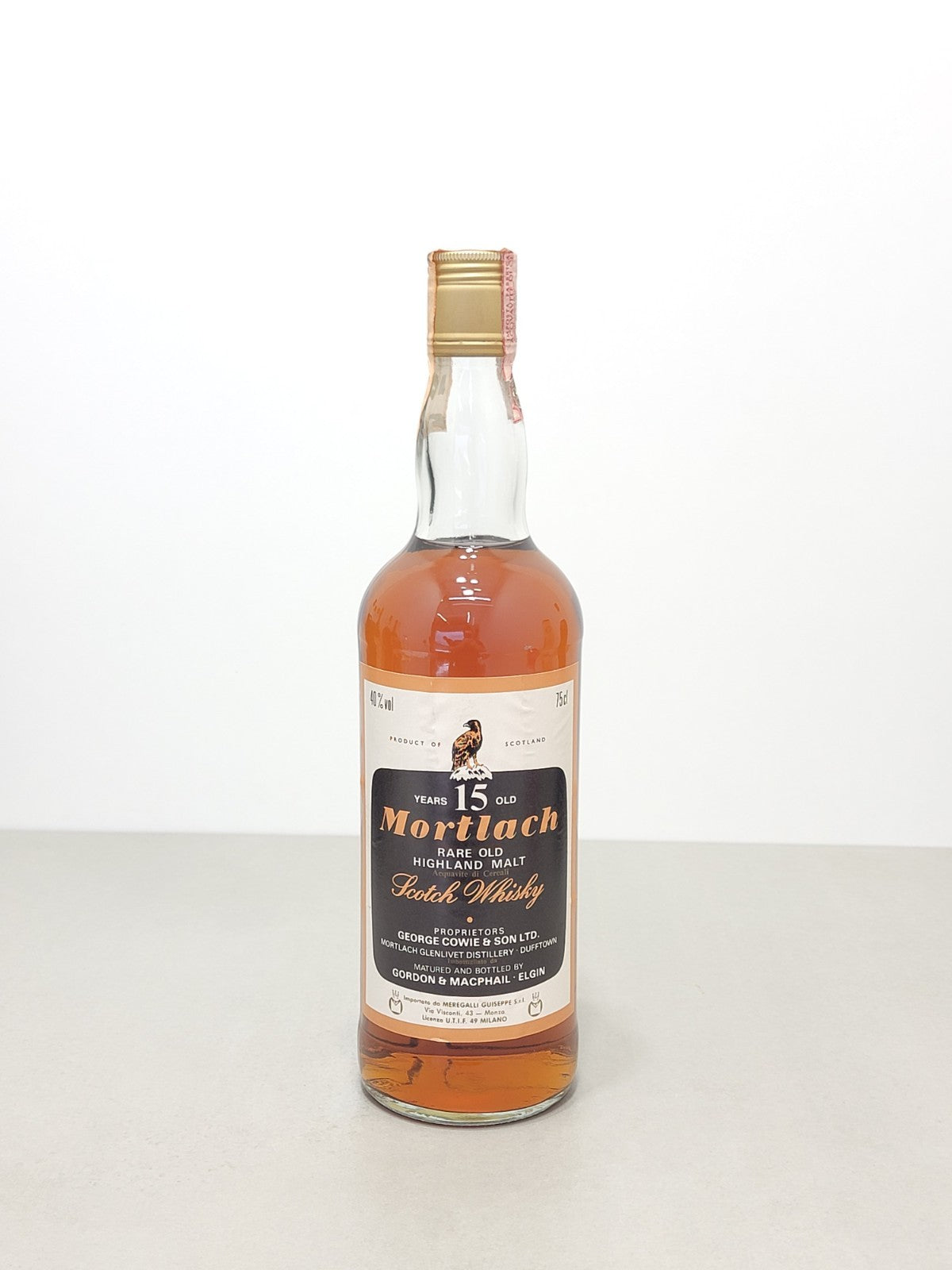 Whisky Mortlach 15 years Gordon &MacPhail 1980s Rare Old Scotch Whisky 75 cl 40%
