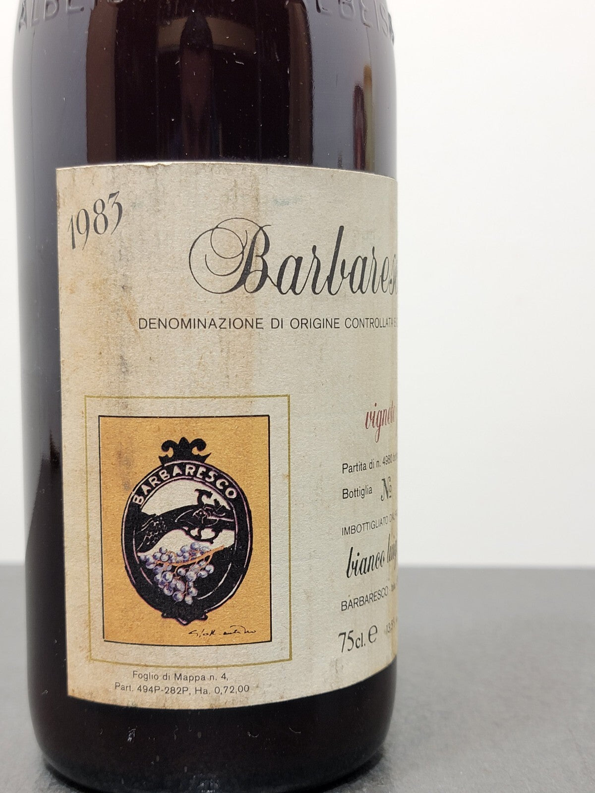 Barbaresco Luigi Bianco 1983 Vigna Faset bott. 75 cl 13.5%