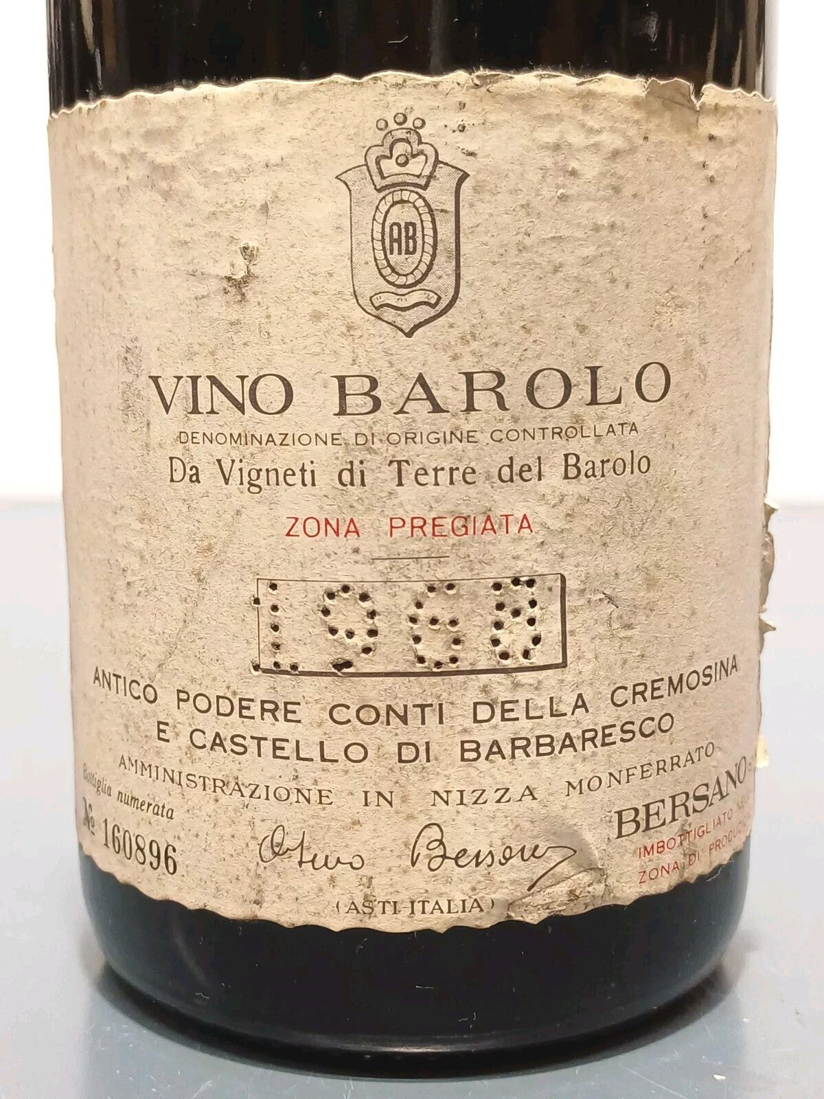 Barolo Bersano 1968 Riserva Speciale bott.72 cl 13,5%