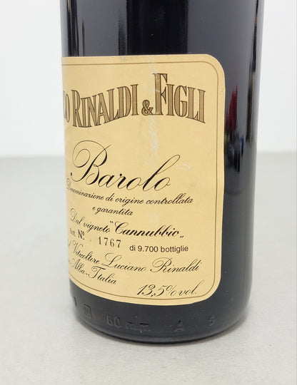 Barolo Francesco Rinaldi 1991 Vigneto Cannubbio bott.75 cl 13.5%