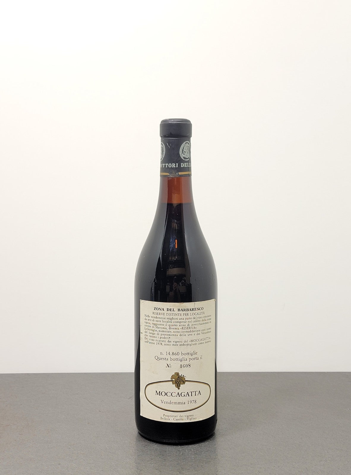 Barbaresco Moccagatta Riserva 1978 Produttori Del Barbaresco bott. 75 cl 14%