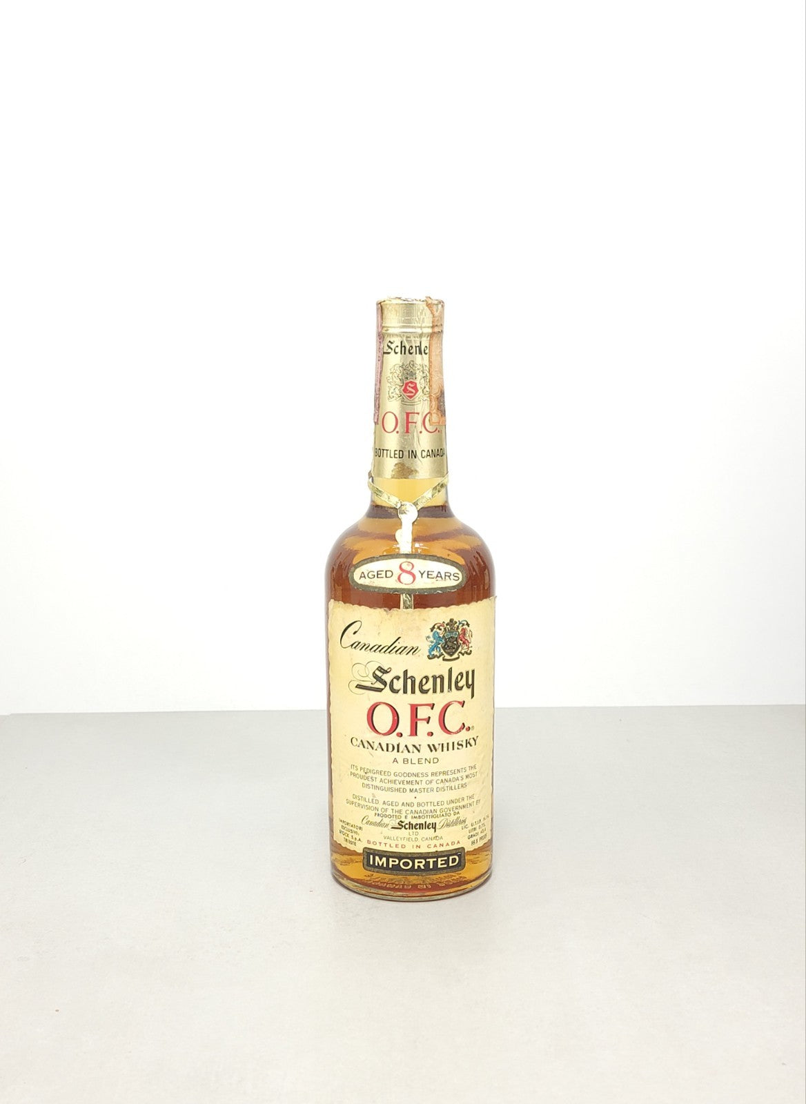 Whisky Canadian Schenley 8 years 1966 O.F.C Imbottigliato 1974 bott. 75 cl 43 4%
