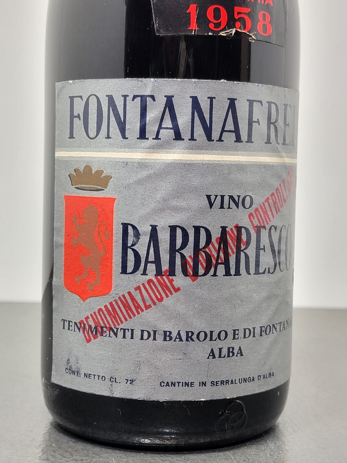 Barbaresco Fontanafredda 1958 Serralunga D'alba bott. 72 cl 13%