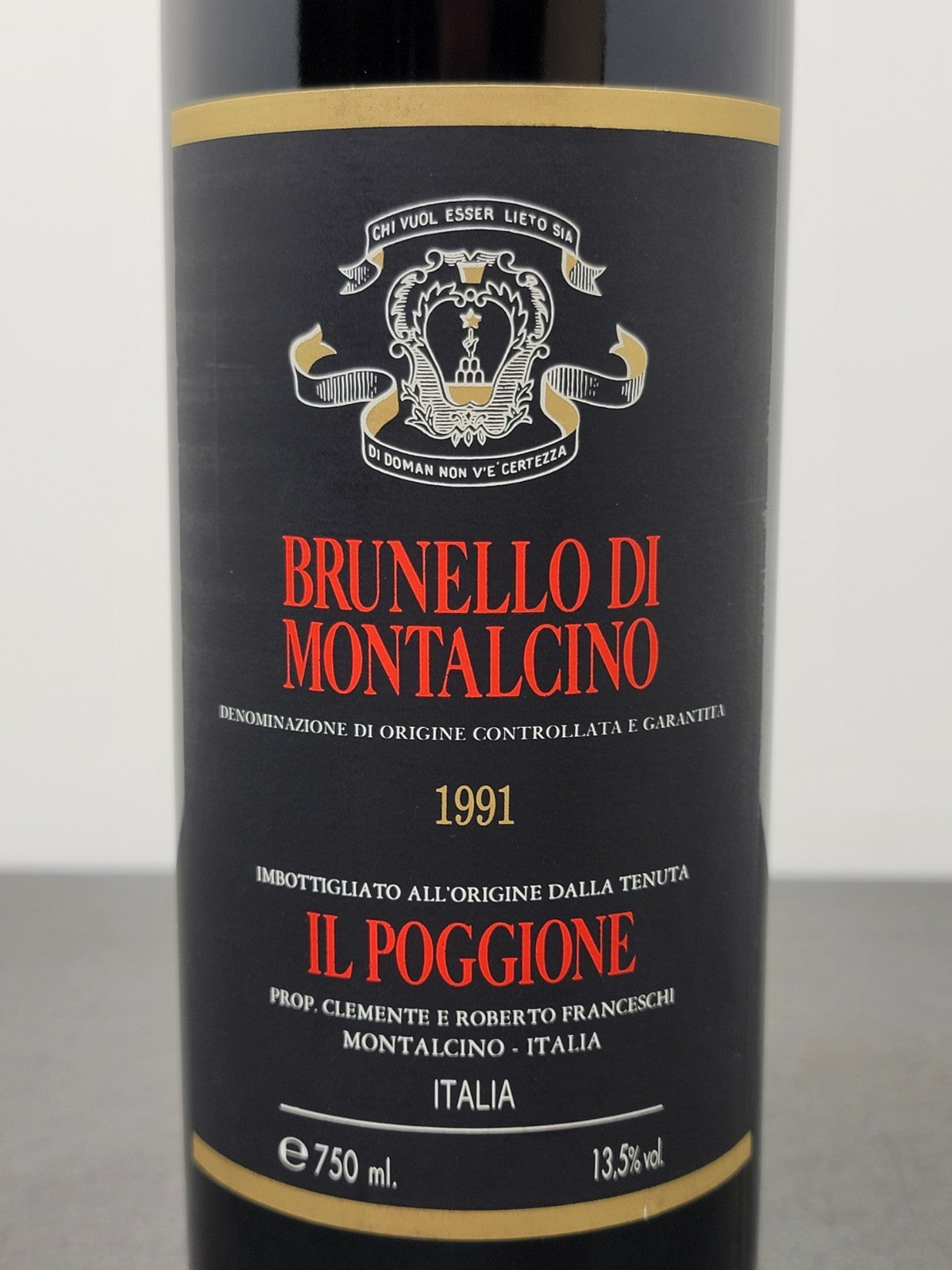 Brunello Di Montalcino IL Poggione 1991 bott.75 cl 13.5%