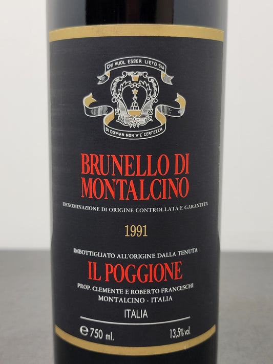 Brunello Di Montalcino IL Poggione 1991 bott.75 cl 13.5%