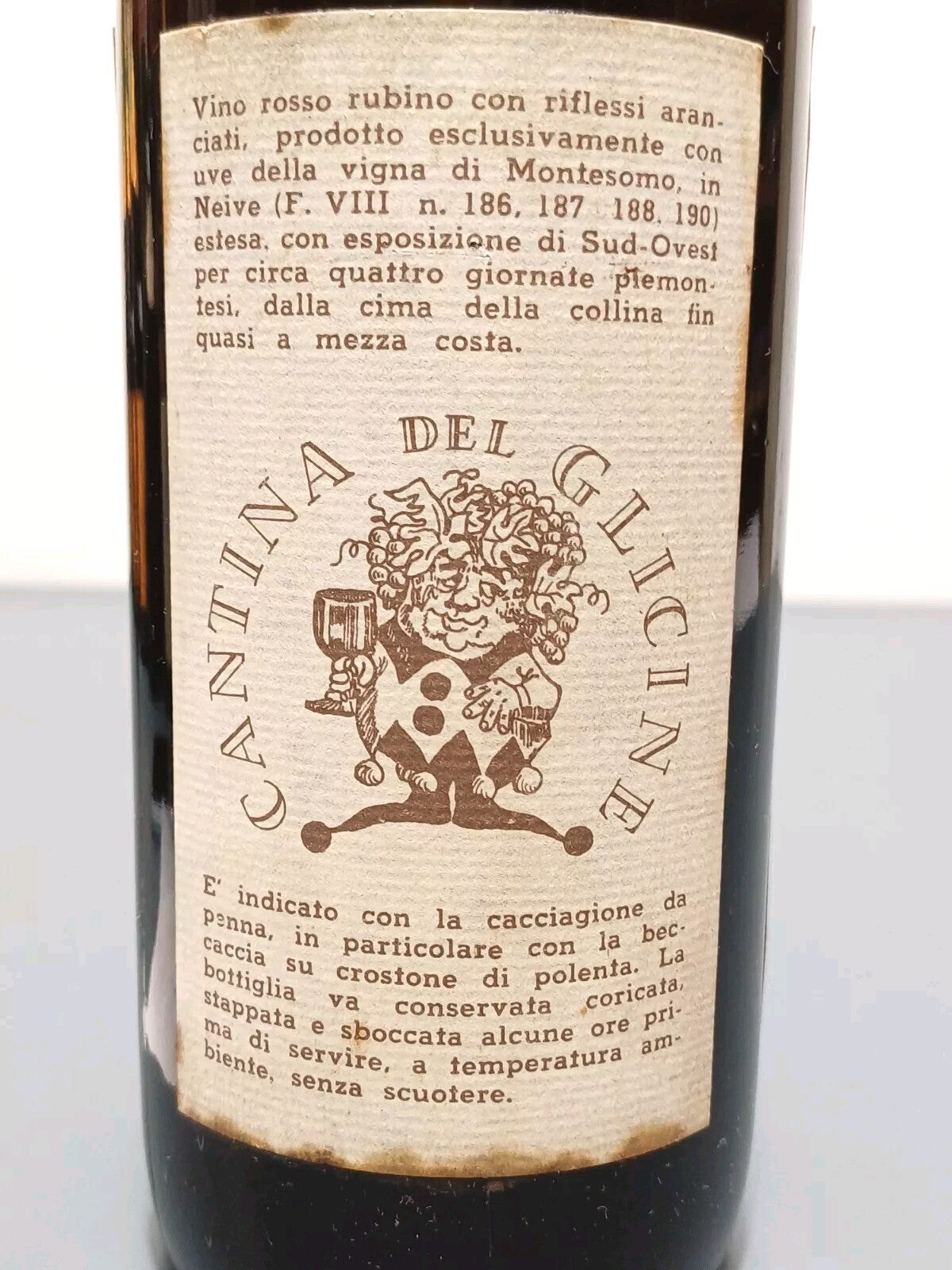 Barbaresco Cantina Del Glicine 1974 Vigna Montesomo bott..72 cl 13.4%