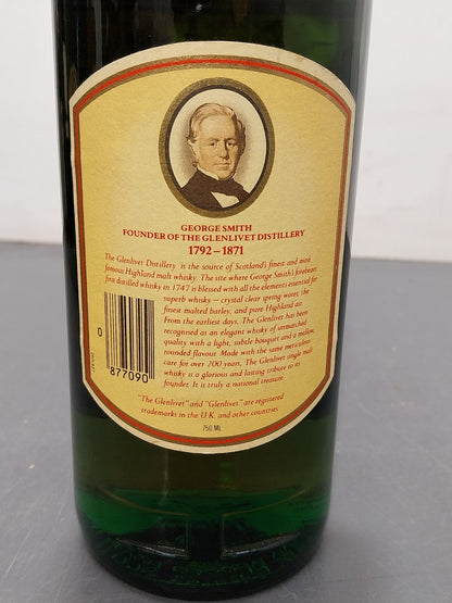 Glenlivet 12 years 1980s Pure Single Malt George J. G. Smith bott.75 cl 43 %