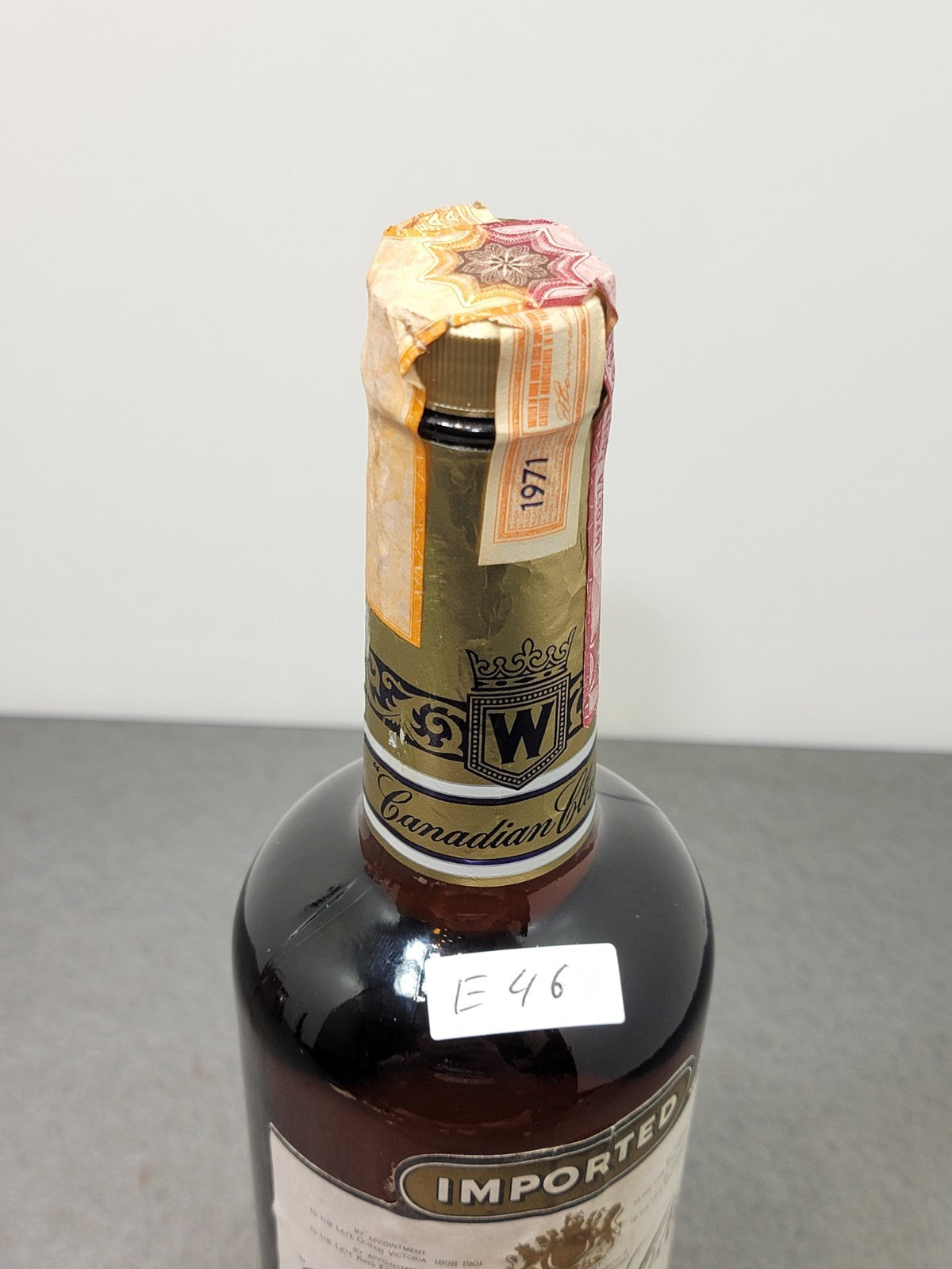 Whisky Canadian Club 1971 Hiram Walker bott.75 cl 40%