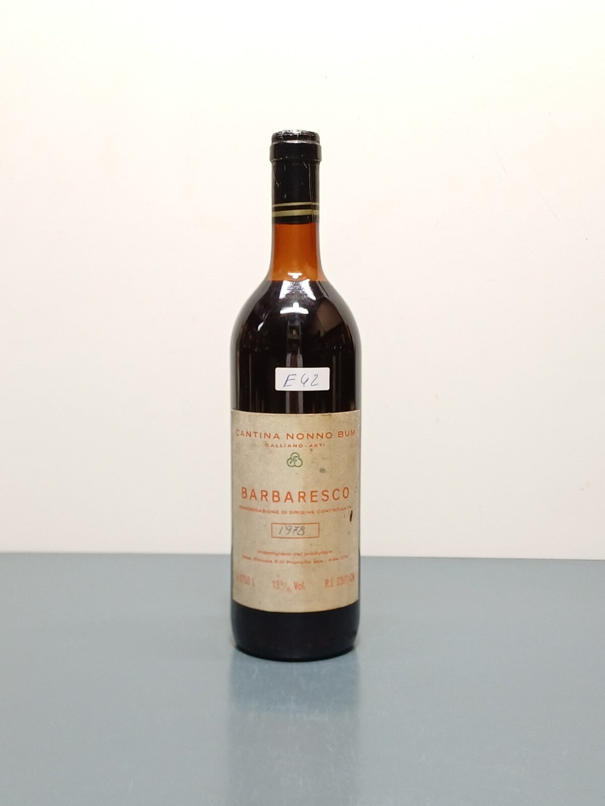 Barbaresco Cantina Nonno Bum Calliano 1978  Asti Imb. F.lli Prunott bott..75 cl