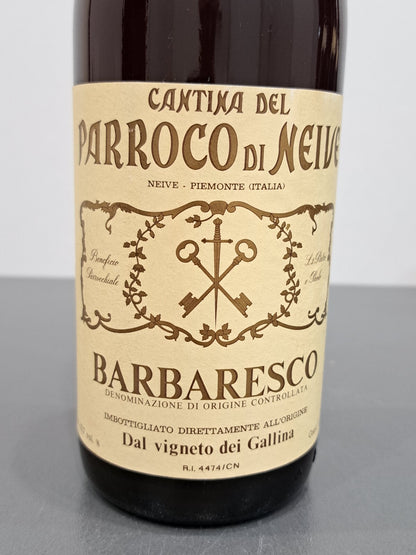 Barbaresco Parroco di Neive 1974 Vigneto dei Gallina bott. 75 cl 13.7%