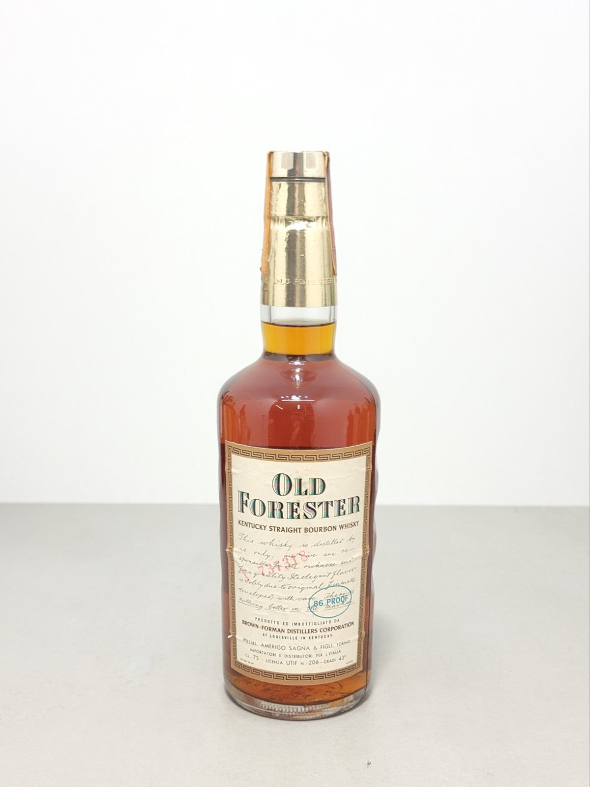 Whiskey Old Forester 1974 Kentucky Straight Bourbon 86 Proof bott. 75 cl 43%