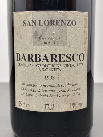 Barbaresco San Lorenzo 1993 Alba bott.75 cl 13%