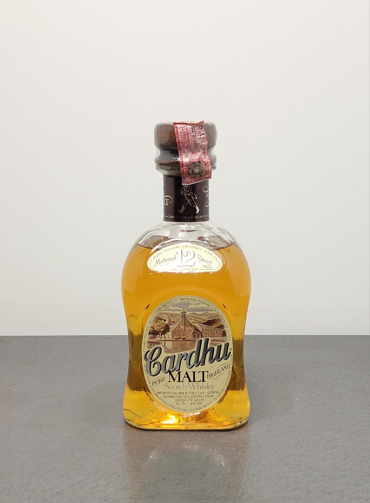 Whisky Cardhu 12 years 1980s Pure Highland Malt Scotch Whisky bott.75 cl 40%