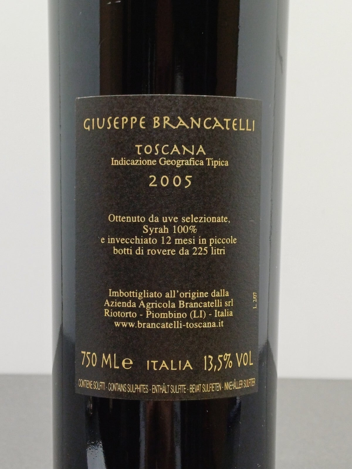 Brancatelli Giuseppe 2005 Toscana bott.75 cl 13.5%