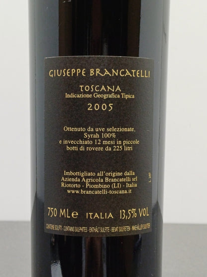 Brancatelli Giuseppe 2005 Toscana bott.75 cl 13.5%