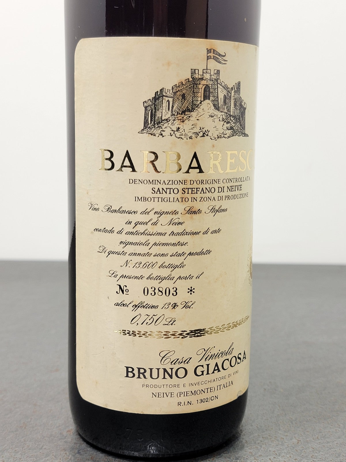 Barbaresco Bruno Giacosa 1976 Neive bott..75 cl 13%