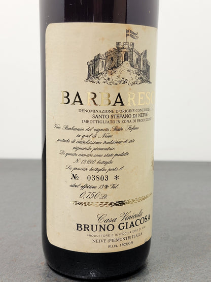 Barbaresco Bruno Giacosa 1976 Neive bott..75 cl 13%