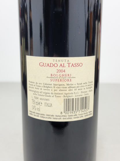 Guado al Tasso 2004 Tenuta Antinori Bolgheri Superiore bott. 75 cl 14%