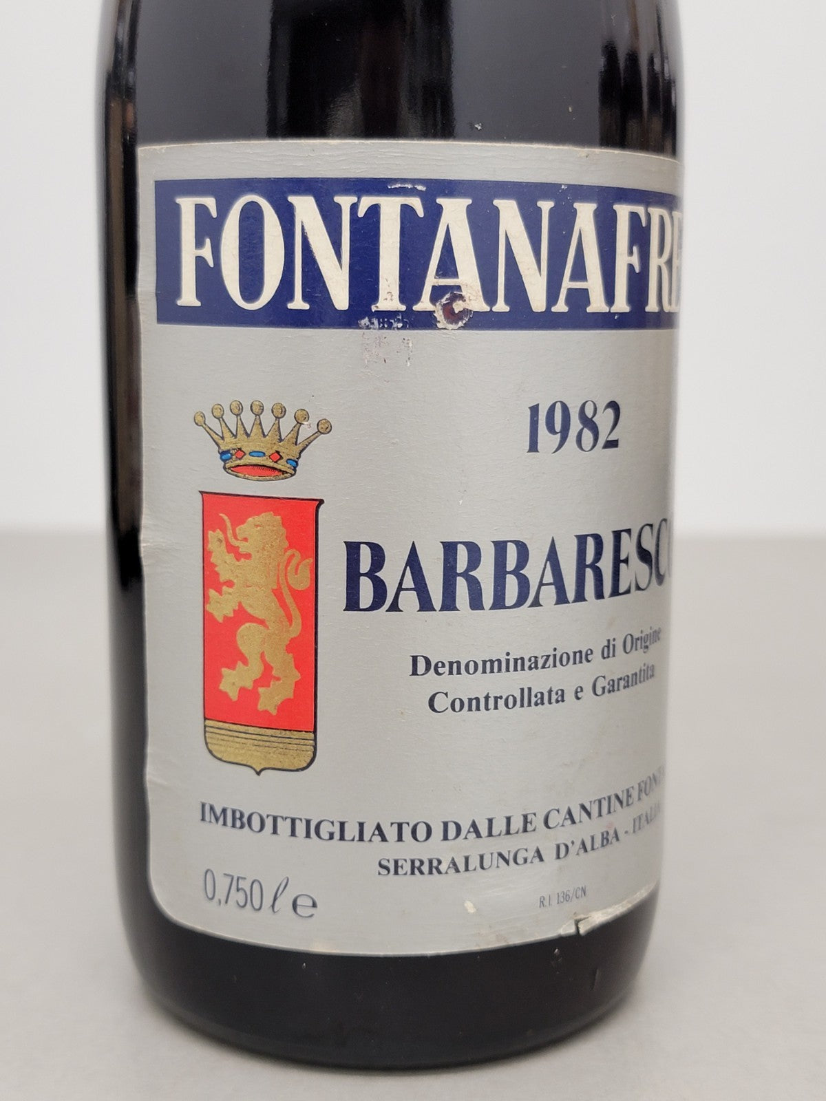 Barbaresco Fontanafredda 1982 Serralunga D'Alba 75 cl 13%