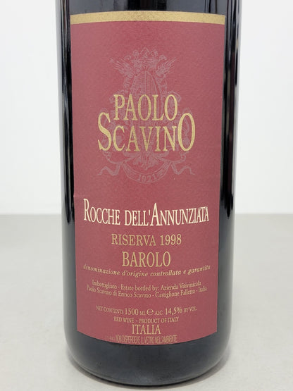 Barolo Paolo Scanavino Riserva 1998 Magnum Rocche Dell'Annunziata 1,5 lt 14,5%