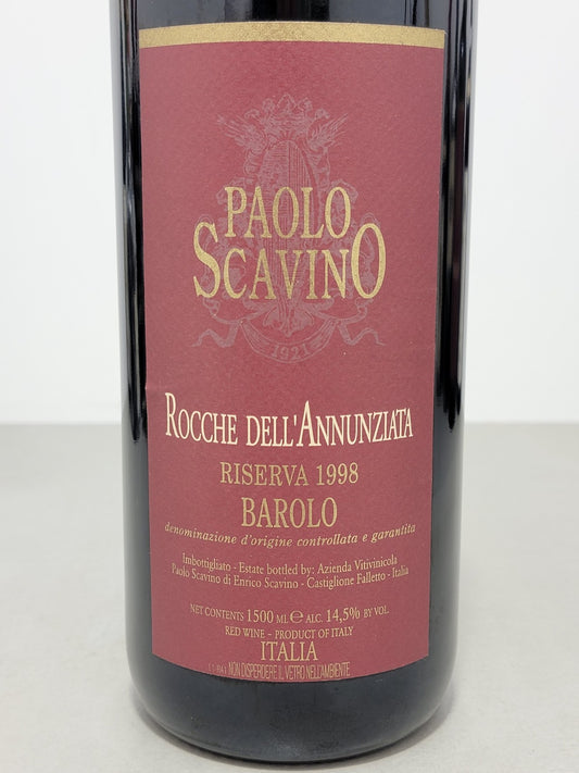 Barolo Paolo Scanavino Riserva 1998 Magnum Rocche Dell'Annunziata 1,5 lt 14,5%