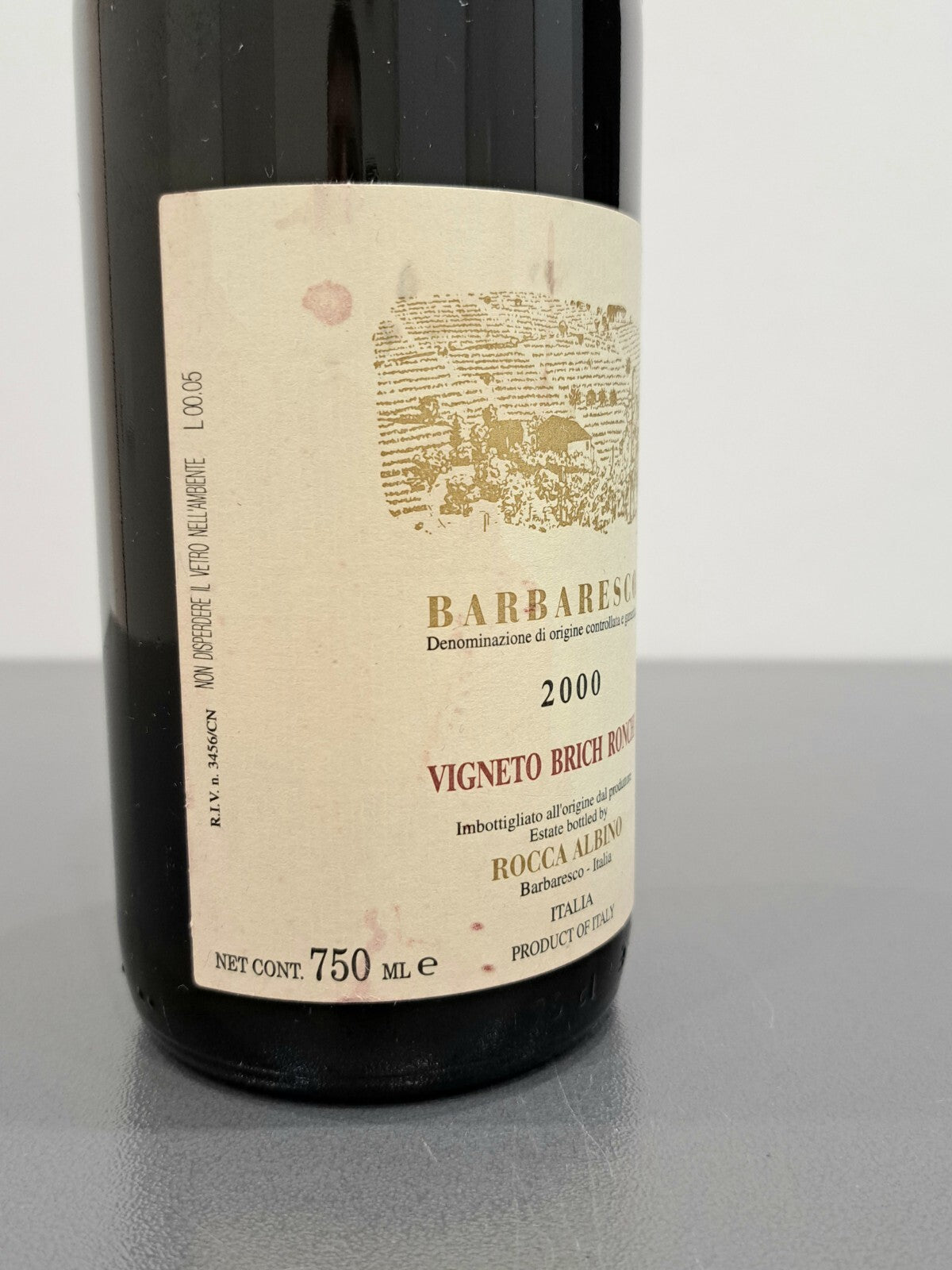 Barbaresco Rocca Albino 2000 Vigneto Brich Ronchi bott. 75 cl 14.5%