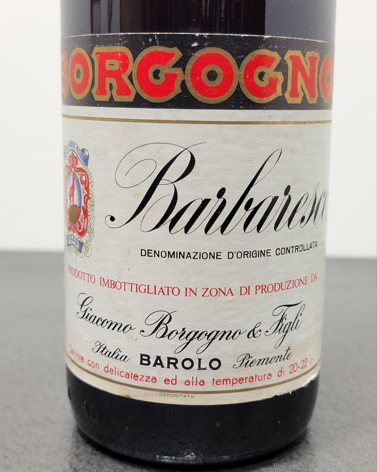 Barbaresco  Borgogno  Riserva 1976 bott. 75 cl 13.2%