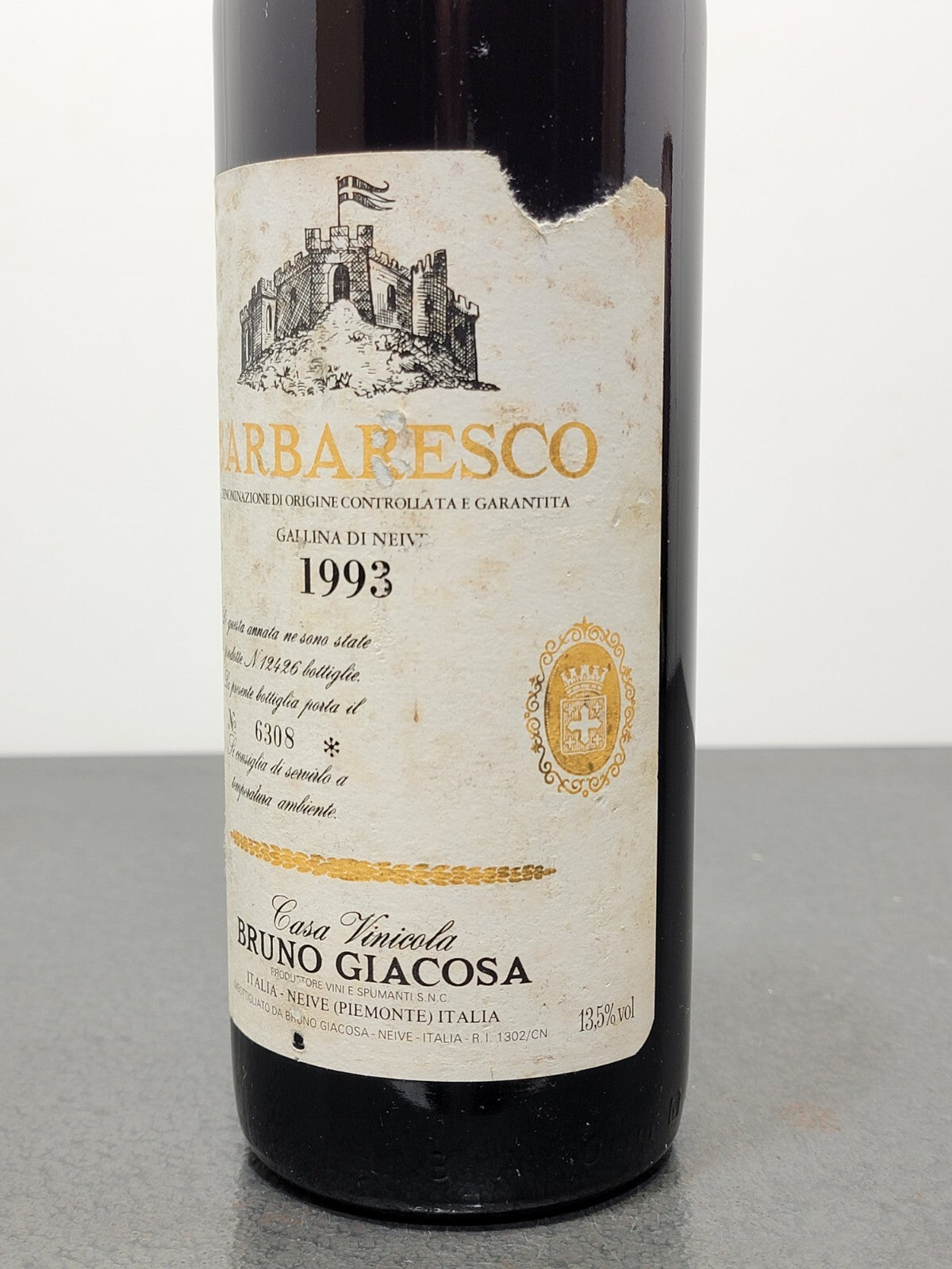 Barbaresco Bruno Giacosa 1993 Gallina di Neive  bott..75 cl 13.5%